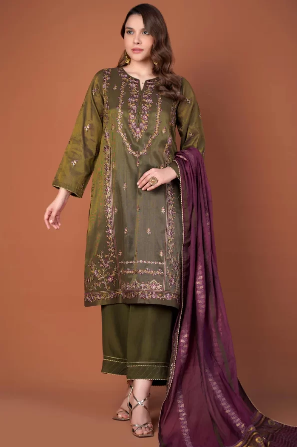 Zeen Unstitched Embroidered Mysuri 3 Pcs- What U Wear