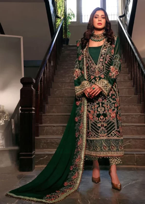 Naushad Imdad Embroidered Chiffon 3Pcs- What U Wear