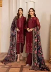 Baroque -Embroidered Chiffon Unstitched-Fire Stone- What U Wear
