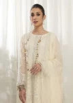 Mahiz Embroidered Semi Stitched Chiffon 3Pcs- What U Wear