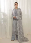 Mahiz Embroidered Semi Stitched Chiffon 3Pcs- What U Wear