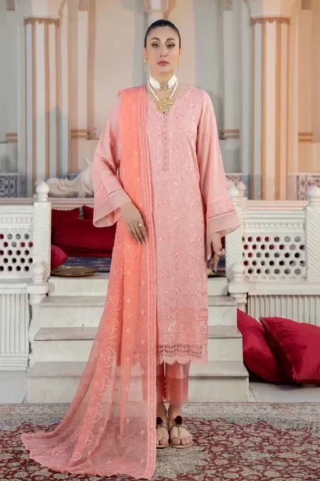 Tehzeeb by Riaz Arts Embroidered Swiss Voil 3Pcs- What U Wear