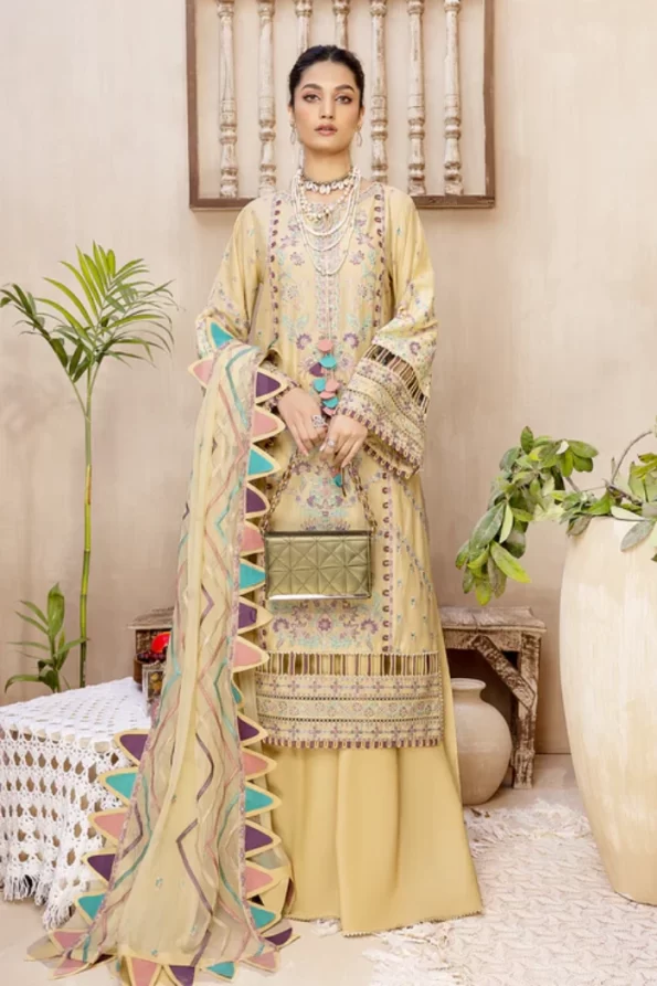 Adan Libas Elizabeth Luxury Unstitched Lawn 3Pcs- What U Wear