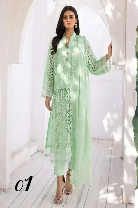 Sophia by Riaz Arts Embroidered Lawn Boring Unstitched 3pcs- What U Wear
