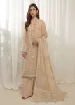 Mahiz Embroidered Semi Stitched Chiffon 3Pcs- What U Wear