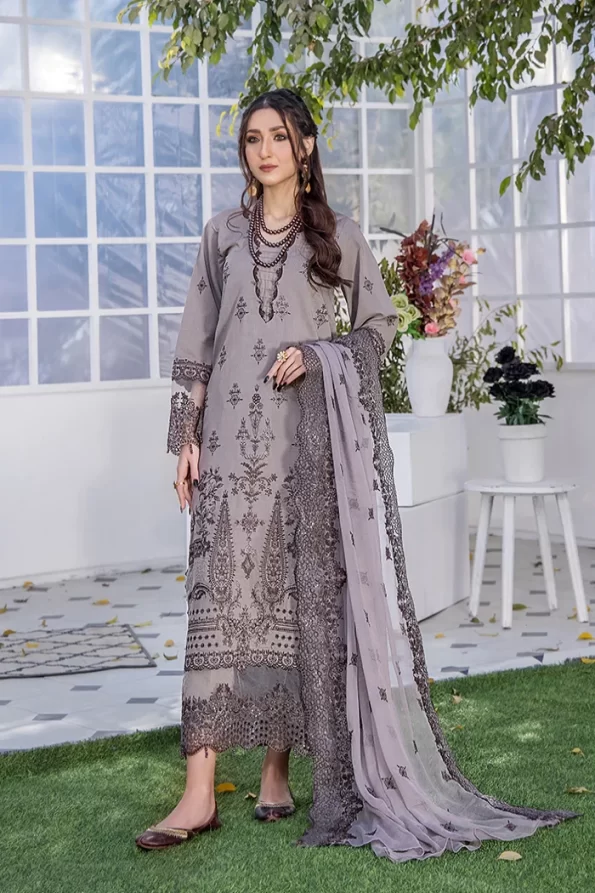 Afsoon by Humdum Embroidered Swiss Lawn Unstitched 3pcs- What U Wear