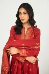 Cross Stitch Dusky Radiance-B-3Pc Cotton Jacquard Suit- What U Wear