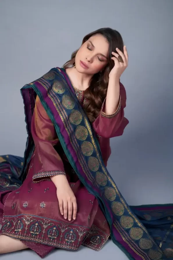 Zeen Unstitched Embroidered Mysuri 3 Pcs- What U Wear