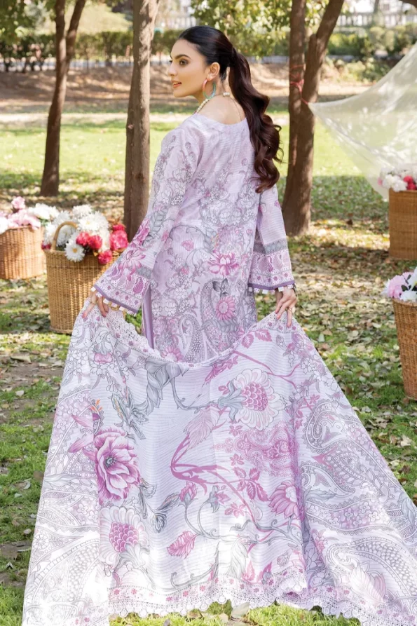 Adans Libas Summerkari 2 Embroidered Lawn Unstitched 3pcs- What U Wear