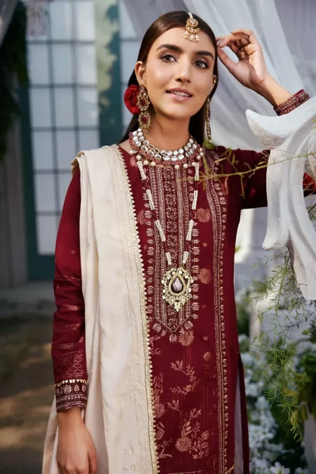 Motifz-Gulnar Embroidered Jacquard Unstitched- What U Wear