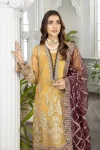 Adan’s Libas Amira Emb. Hand Embellished Organza Semi Stitched 3pcs- What U Wear