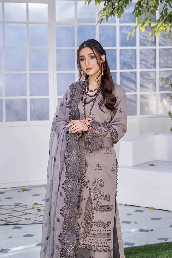 Afsoon by Humdum Embroidered Swiss Lawn Unstitched 3pcs- What U Wear