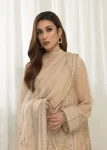 Mahiz Embroidered Semi Stitched Chiffon 3Pcs- What U Wear
