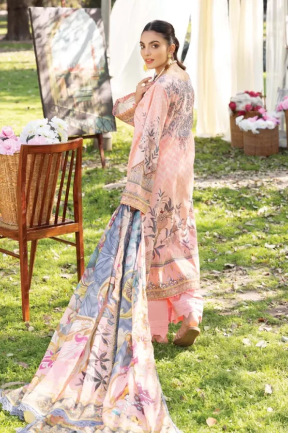 Adans Libas Summerkari 2 Embroidered Lawn Unstitched 3pcs- What U Wear