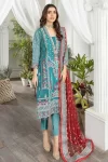 Adan’s Libas Amira Emb. Hand Embellished Organza Semi Stitched 3pcs- What U Wear