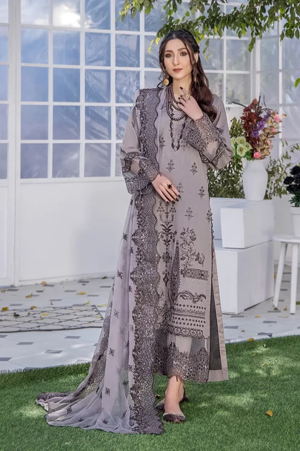 Afsoon by Humdum Embroidered Swiss Lawn Unstitched 3pcs- What U Wear