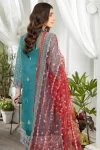 Adan’s Libas Amira Emb. Hand Embellished Organza Semi Stitched 3pcs- What U Wear
