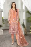 Adan's Libas Amira Emb. Hand Embellished Organza Semi Stitched 3pcs- What U Wear