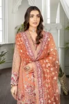Adan’s Libas Amira Emb. Hand Embellished Organza Semi Stitched 3pcs- What U Wear