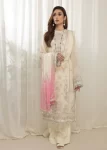 Mahiz Embroidered Semi Stitched Chiffon 3Pcs- What U Wear