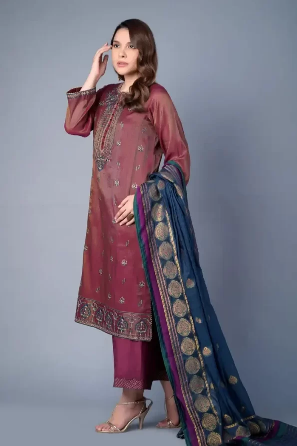 Zeen Unstitched Embroidered Mysuri 3 Pcs- What U Wear