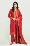 Cross Stitch Dusky Radiance-B-3Pc Cotton Jacquard Suit- What U Wear