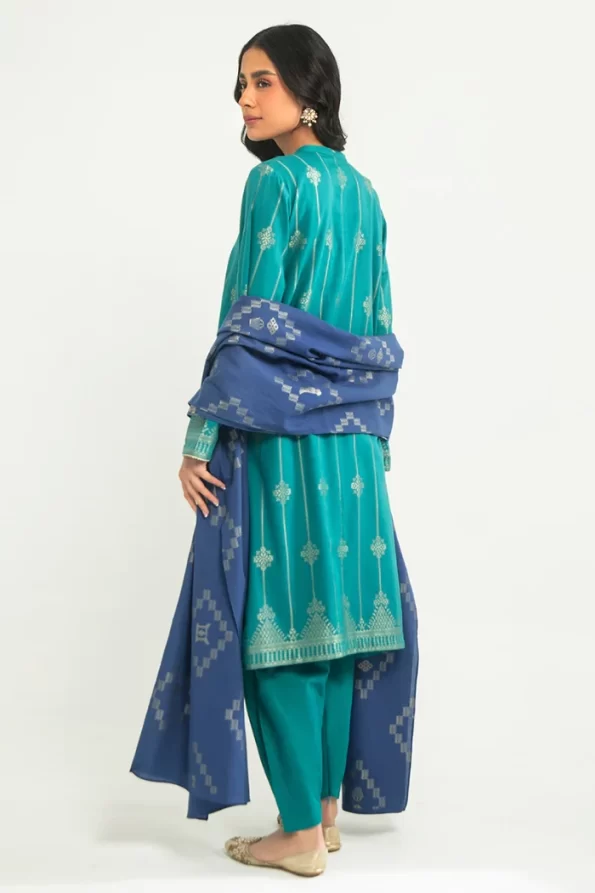 Cross Stitch Diamond Trellis-B-3Pc Cotton Jacquard Suit- What U Wear