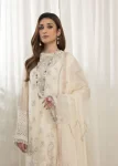 Mahiz Embroidered Semi Stitched Chiffon 3Pcs- What U Wear