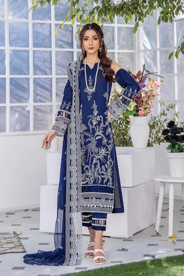 Afsoon by Humdum Embroidered Swiss Lawn Unstitched 3pcs- What U Wear