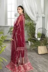 Adan’s Libas Amira Emb. Hand Embellished Organza Semi Stitched 3pcs- What U Wear