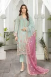 Adan's Libas Amira Emb. Hand Embellished Organza Semi Stitched 3pcs- What U Wear