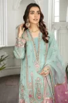 Adan’s Libas Amira Emb. Hand Embellished Organza Semi Stitched 3pcs- What U Wear