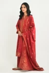 Cross Stitch Dusky Radiance-B-3Pc Cotton Jacquard Suit- What U Wear