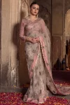 ARZ-E-ISHQ LFU-01 Luxury Embroidered Net Saree- What U Wear