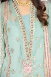 Adan’s Libas Amira Emb. Hand Embellished Organza Semi Stitched 3pcs- What U Wear