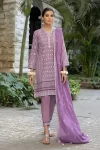 Luckhnowi Unstitched Embroidered Lawn 3pcs- What U Wear