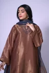 Stitched 3 Piece Mysuri Net Embroidered Outfit- What U Wear