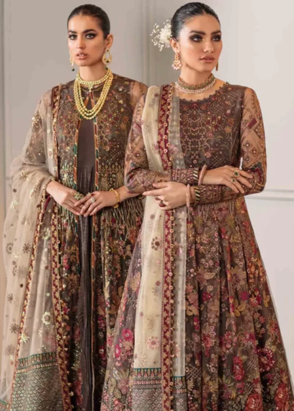 Baroque -Embroidered Net Unstitched Luxury Suit- What U Wear