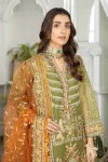 Adan’s Libas Amira Emb. Hand Embellished Organza Semi Stitched 3pcs- What U Wear