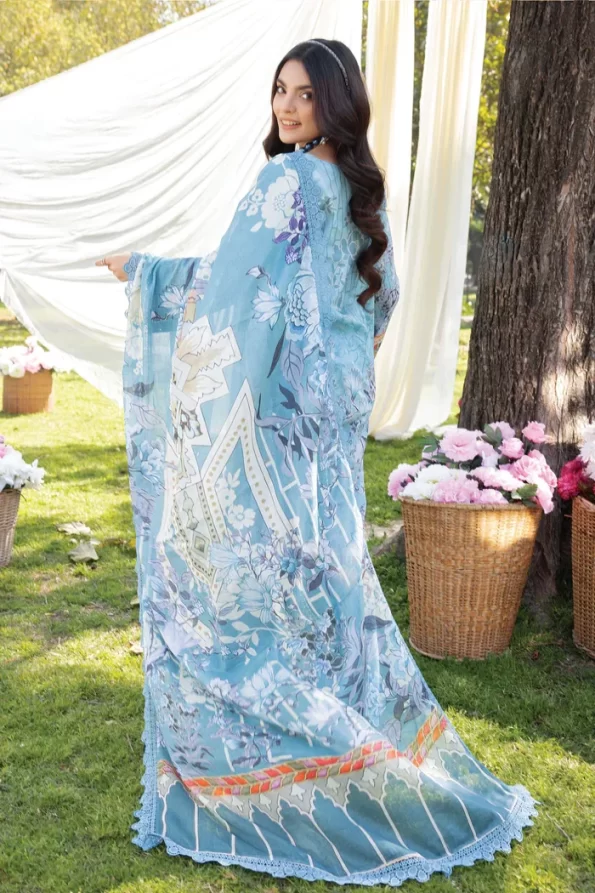 Adans Libas Summerkari 2 Embroidered Lawn Unstitched 3pcs- What U Wear