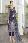 Adan's Libas Amira Emb. Hand Embellished Organza Semi Stitched 3pcs- What U Wear