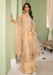 Afrozeh Luxury Embroidered Organza 3pcs-CELESTE- What U Wear