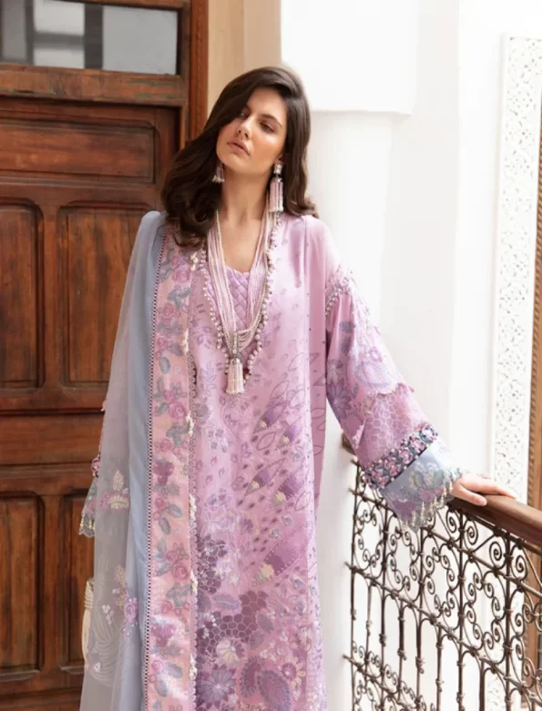 Republic Womenswear -Amaani Luxury Lawn-Fatine-D2-B- What U Wear