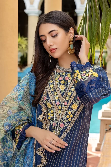 Azure Luxury Lawn Jacquard 3Pcs- What U Wear