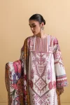 Zara Shahjahan Luxury Embroidered Lawn-CHAANDI-B- What U Wear