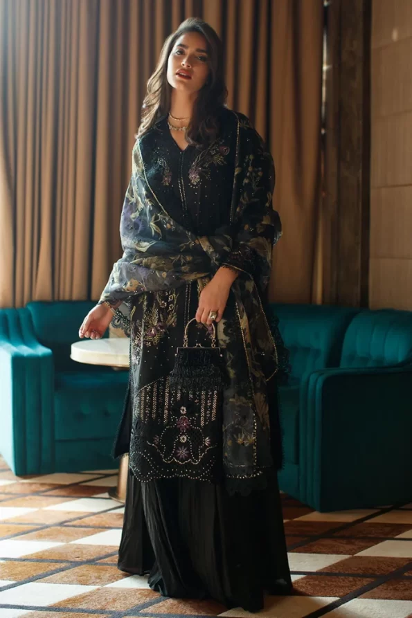 Mushq Luxury Un-Stitched 3pcs- OLIVIA- What U Wear