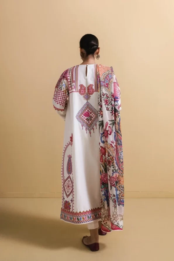 Zara Shahjahan Luxury Embroidered Lawn-CHAANDI-B- What U Wear