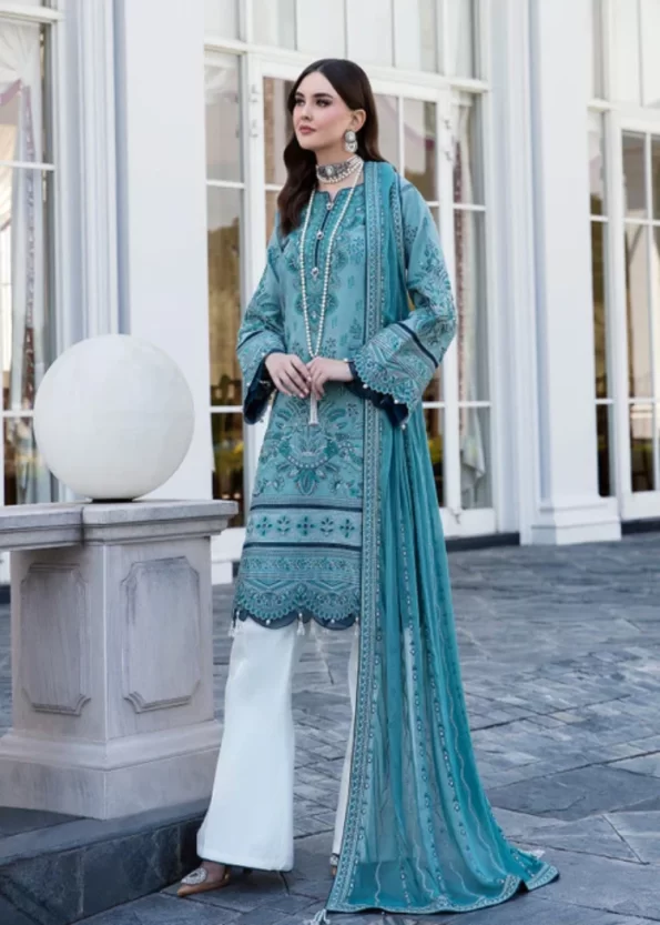Gulaal Luxury Lawn Embroidered Unstitched 3pcs- What U Wear