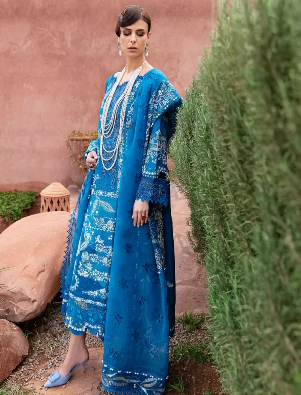 Republic Womenswear -Amaani Luxury Lawn-Sepal-D4-A- What U Wear