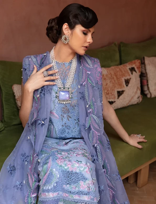 Republic Womenswear -Amaani Luxury Lawn-Sepal-D4-B- What U Wear